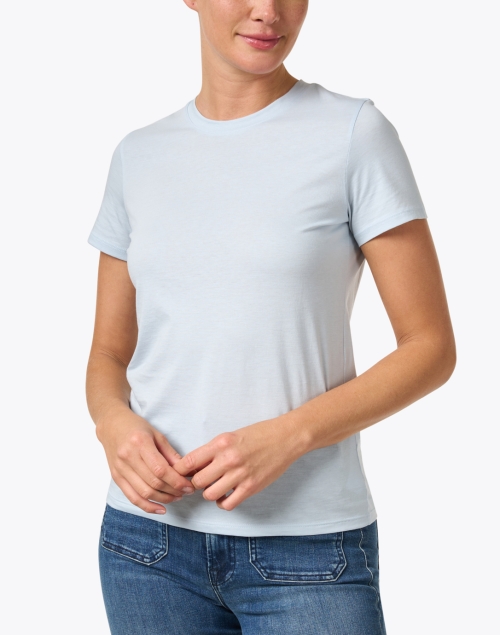 Front image - Vince - Light Blue Cotton T-Shirt