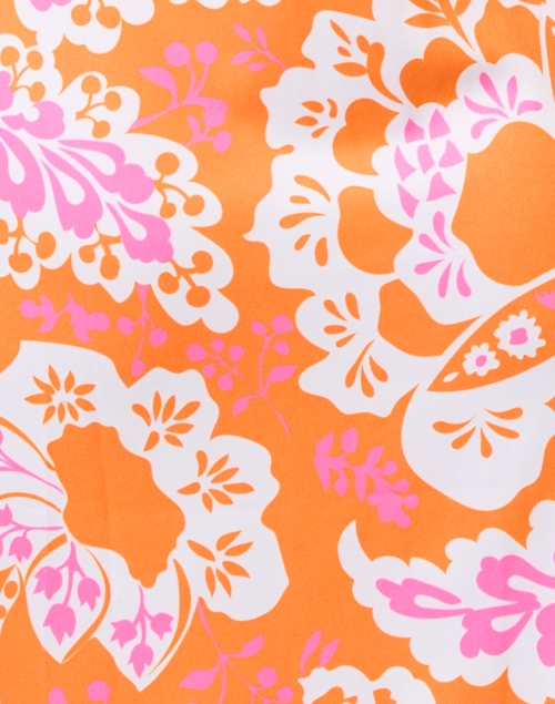 Fabric image - Gretchen Scott - Orange and Pink Printed Jersey Dress