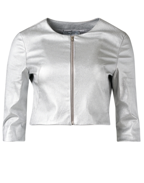 Product image - Susan Bender - Mica Silver Leather Cropped Jacket