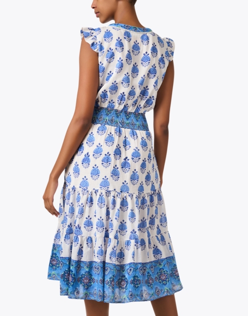 Back image - Bell - Annabelle Blue Cotton Silk Dress