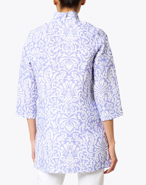 Back image - Connie Roberson - Rita Lavender Floral Linen Jacket