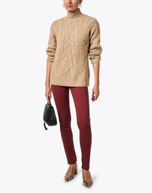 Prima Red Stretch Sateen Pant