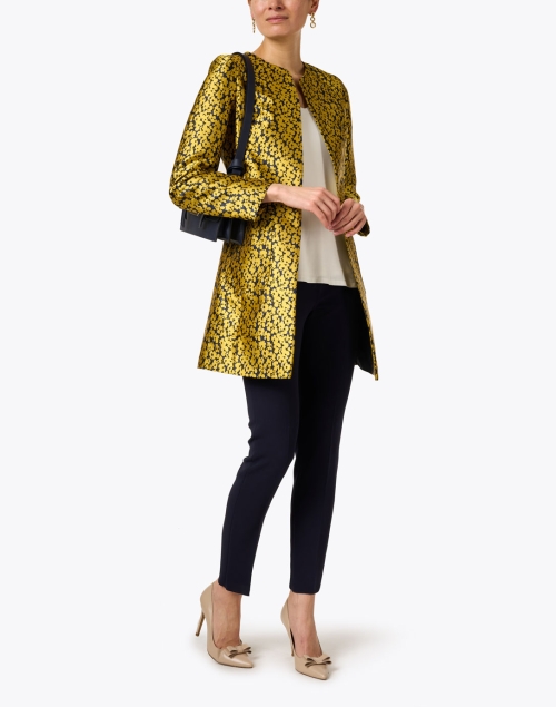 Alice Yellow and Navy Floral Print Jacket