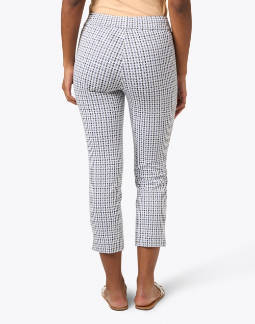 Back image - Avenue Montaigne - Brigitte Blue Houndstooth Pull On Pant
