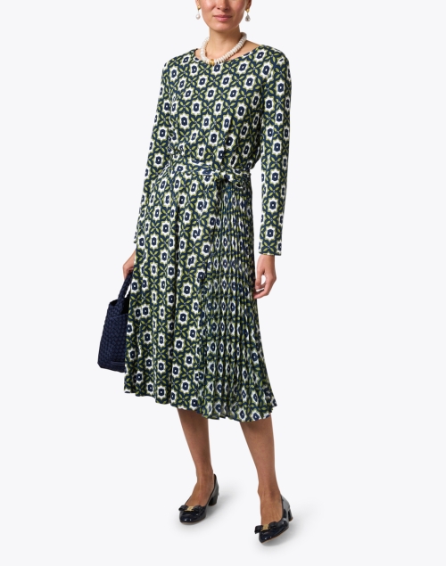 Look image - Weekend Max Mara - Pedina Green Print Jersey Dress