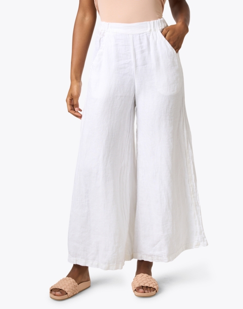 Front image - CP Shades - Wendy White Linen Pant