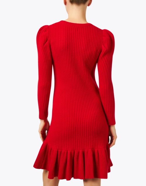 Back image - Madeleine Thompson - Doyle Red Knit Dress