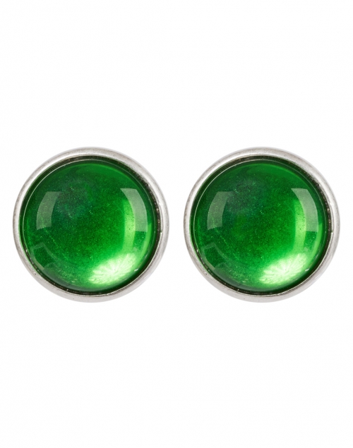 Product image - Loeffler Randall - Sea Green Silver Stud Earrings