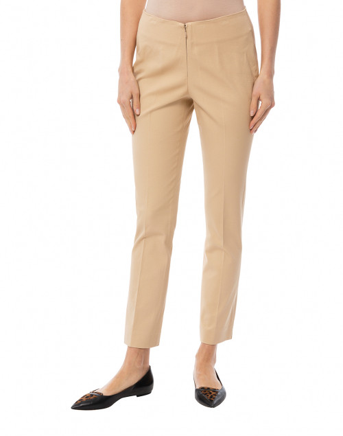Front image - Peace of Cloth - Jerry Buff Beige Stretch Cotton Pant