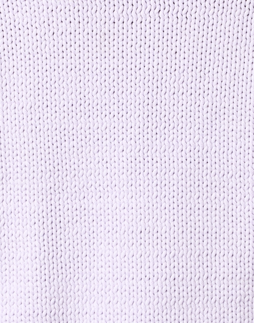 Fabric image - White + Warren - Purple Cotton V-Neck Sweater
