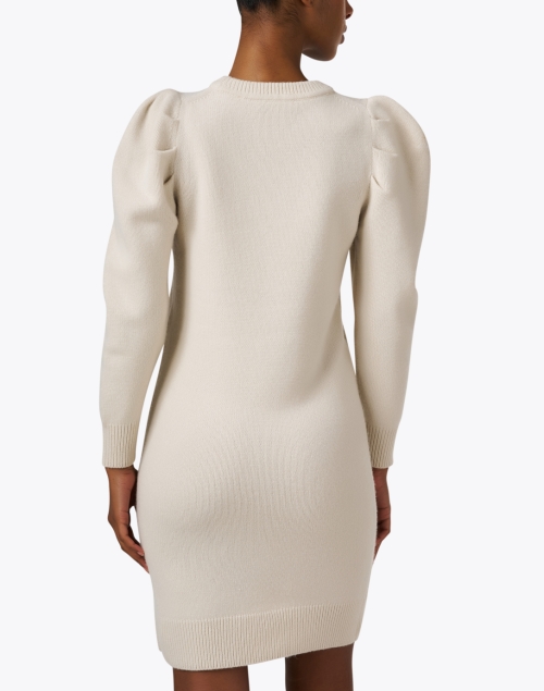 Back image - White + Warren - Ivory Wool Cashmere Knit Dress