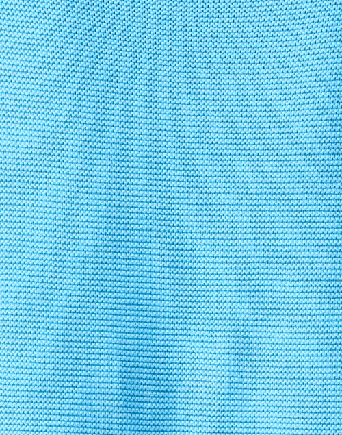 Fabric image - Kinross - Pool Blue Garter Stitch Cotton Sweater
