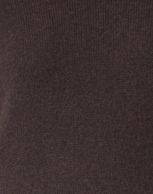 Fabric image - Brochu Walker - Eton Brown Wool Cashmere Sweater with White Underlayer