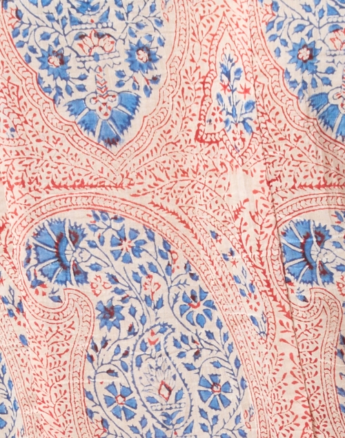 Fabric image - Bell - Birdie Red and Blue Printed Dress