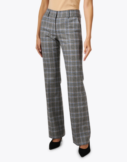 Front image - Piazza Sempione - Luisa Grey Plaid Stretch Wool Pant