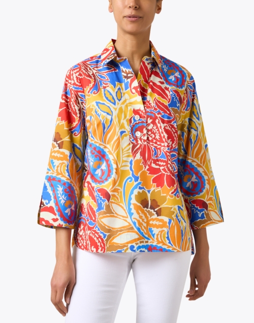 Front image - Hinson Wu - Aileen Multi Paisley Cotton Top
