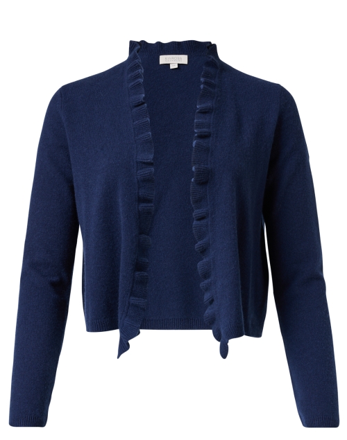 Product image - Kinross - Navy Cashmere Cropped Cardigan