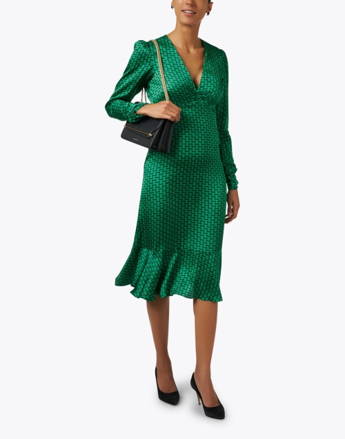 Reine Green Print Dress