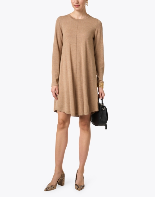 Look image - Repeat Cashmere - Camel Wool Swing Dress