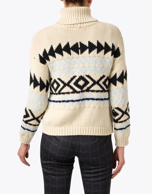 Back image - Burgess - Cream Cotton Cashmere Ski Sweater