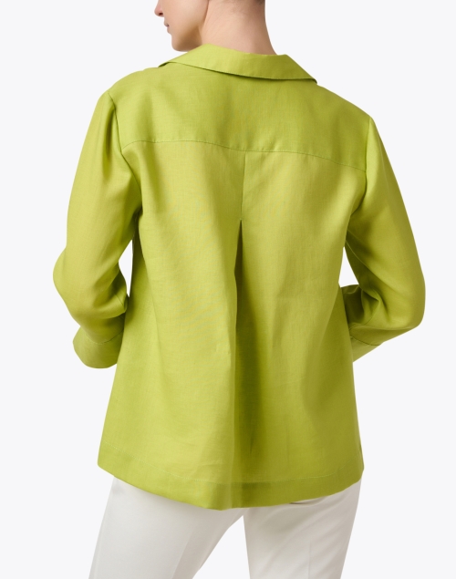 Back image - Hinson Wu - Lara Green Linen Shirt
