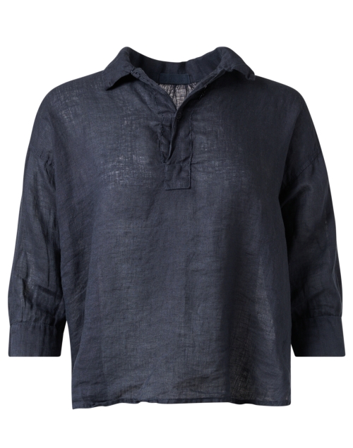 Product image - CP Shades - Gigi Navy Linen Henley Top