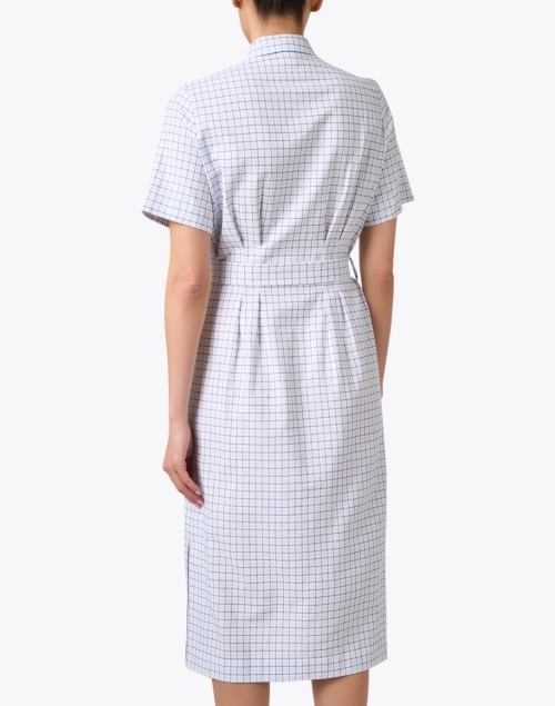 Back image - Ines de la Fressange - Stella White Print Cotton Shirt Dress 