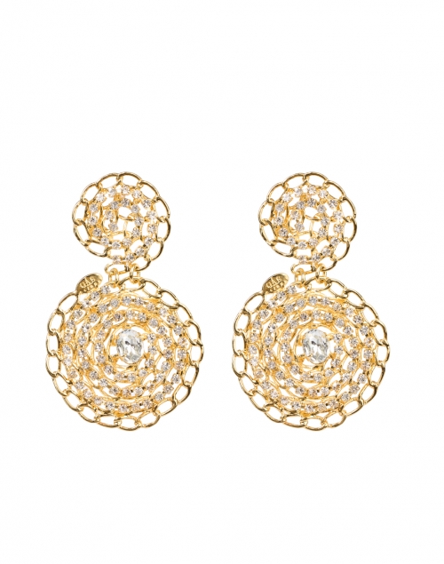 Product image - Gas Bijoux - Bo Onde Gourmette Gold and Crystal Drop Earrings