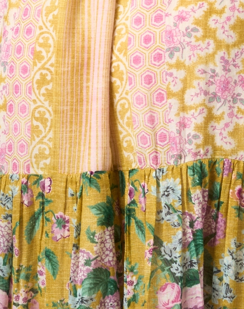 Fabric image - D'Ascoli - Juliette Yellow and Pink Floral Dress