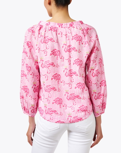 Back image - Jude Connally - Lilith Pink Flamingo Print Top