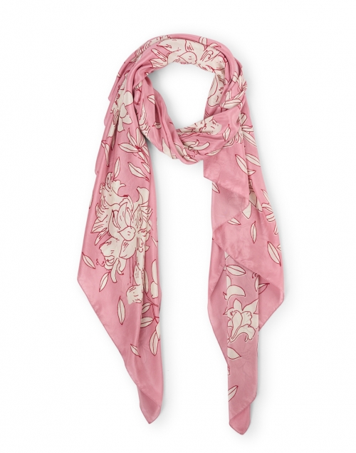 Product image - Amato - Pink Lily Printed Silk Scarf