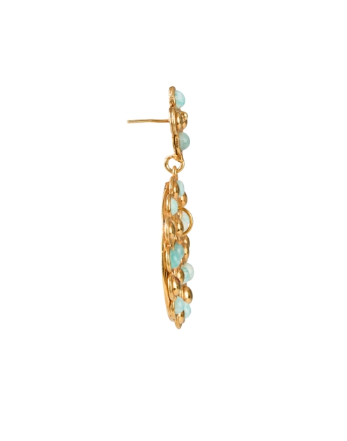 Back image - Sylvia Toledano - Flower Candies Gold and Green Drop Earrings 