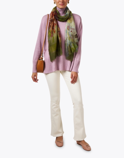 Lilac Wool Turtleneck Sweater