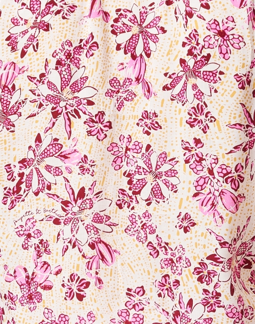 Fabric image - Poupette St Barth - Clara Yellow and Pink Print Dress