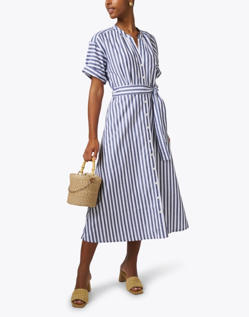 Liora Blue Striped Dress