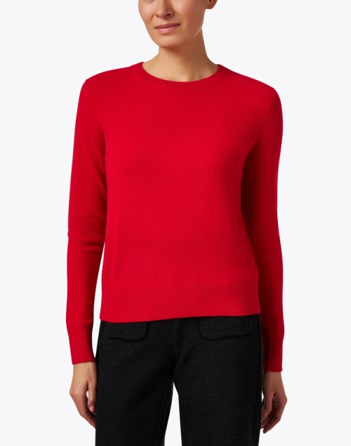 Front image - White + Warren - Red Cashmere Sweater