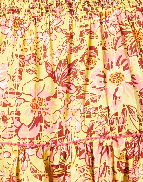 Fabric image - Poupette St Barth - Camila Yellow Print Dress