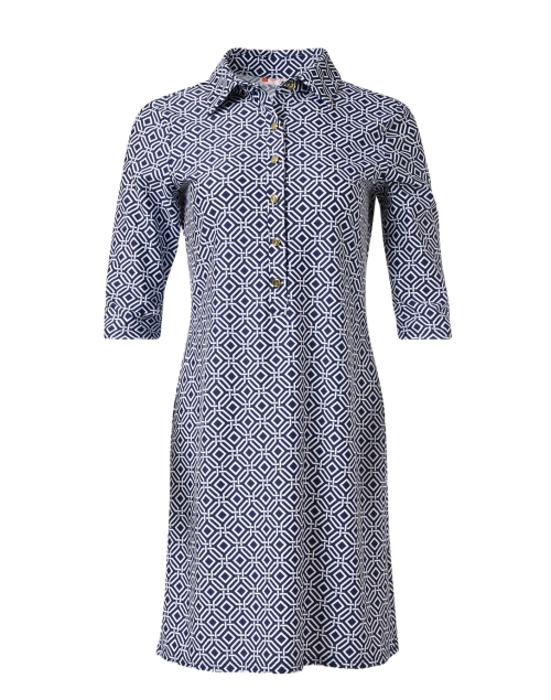 Product image - Jude Connally - Susanna Navy Print Shirt Dress