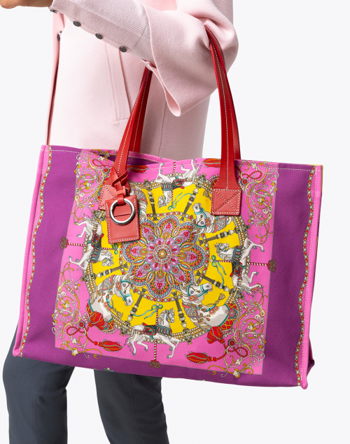 Pink Toy Horses Tote Bag