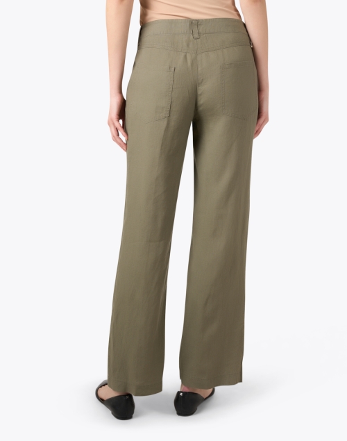 Back image - MAC Jeans - Nora Green Linen Pant