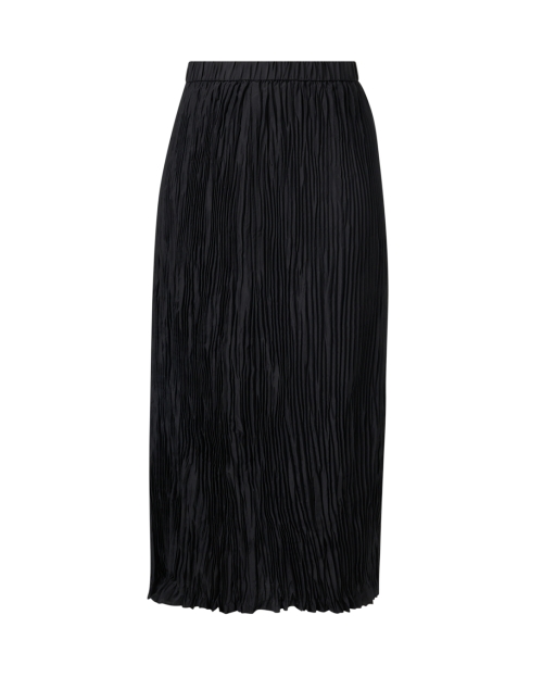 Eileen Fisher Black Crushed Silk Skirt