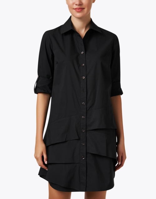 Front image - Finley - Jenna Black Tiered Shirt Dress