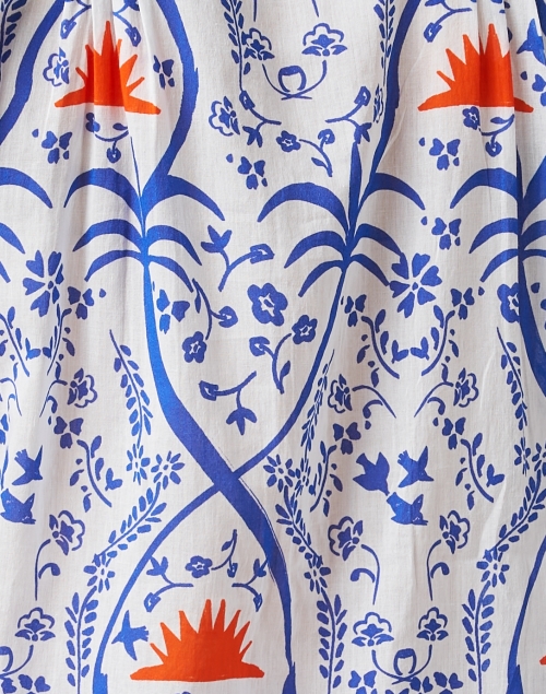 Fabric image - Ro's Garden - Arles Blue and Orange Print Shirt