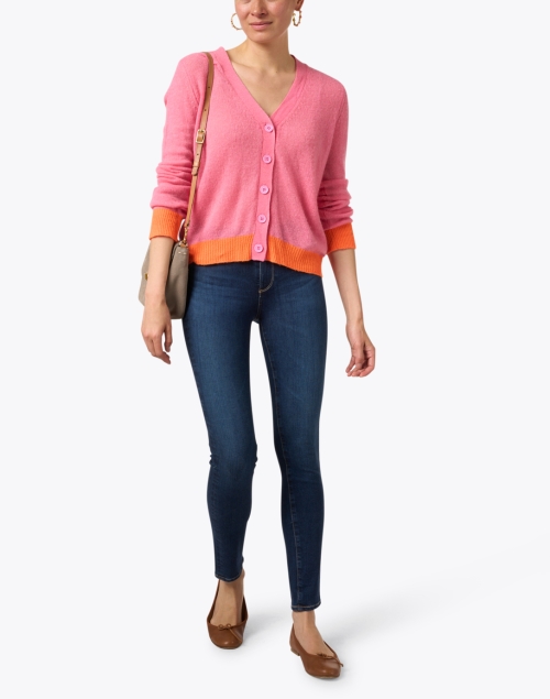 Look image - Jumper 1234 - Pink and Orange Cashmere Cardigan