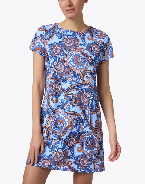 Front image - Jude Connally - Ella Blue Paisley Print Dress