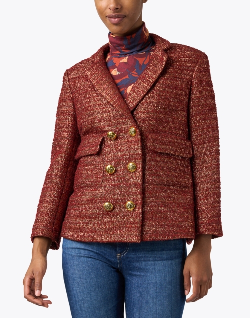 Front image - Smythe - Copper Lurex and Wool Tweed Jacket