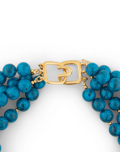 Back image - Kenneth Jay Lane - Turquoise Resin Multistrand Necklace