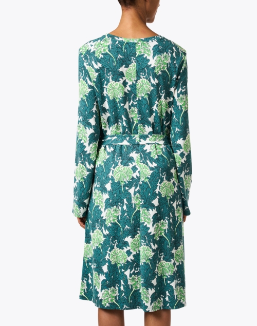 Back image - Weekend Max Mara - Tacco Green Floral Print Dress