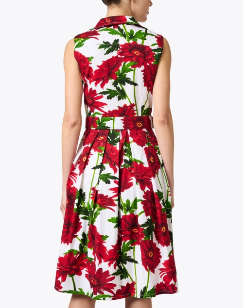 Back image - Samantha Sung - Audrey Red White and Green Print Dress