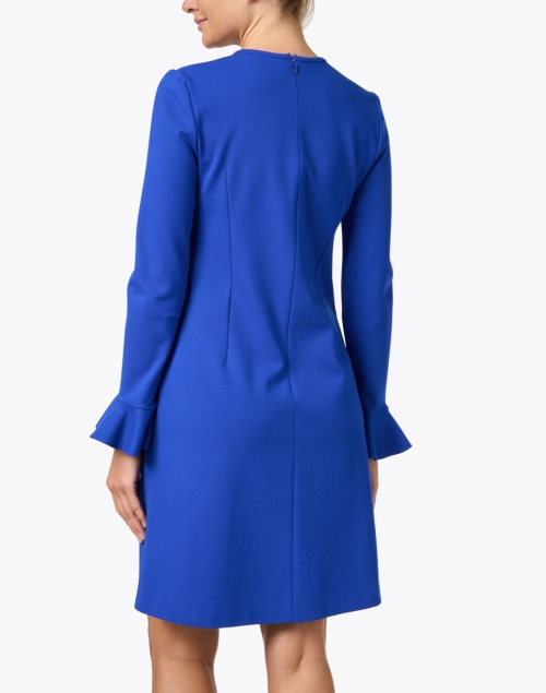 Back image - Jane - Kite Blue Stretch Jersey Dress